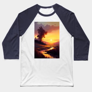 Golden Hour-Oli Paint Baseball T-Shirt